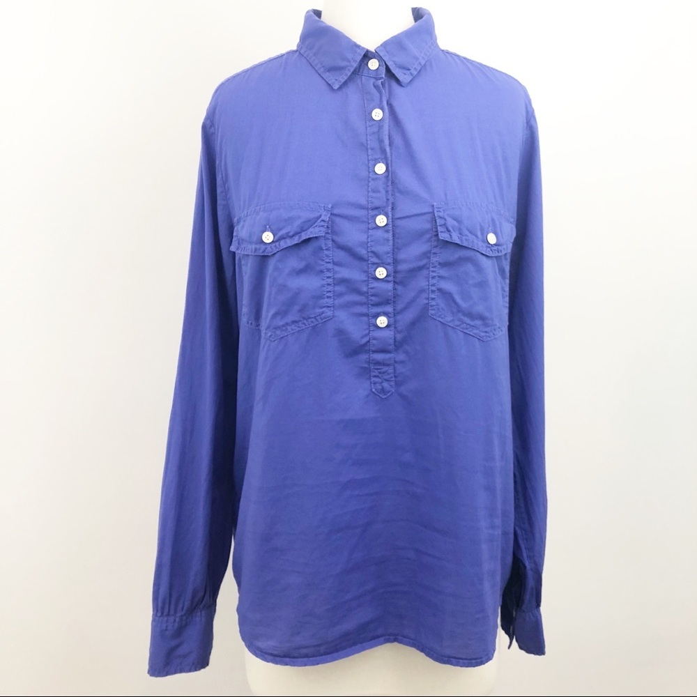 J. Crew Half Button Shirt‎ Size Small